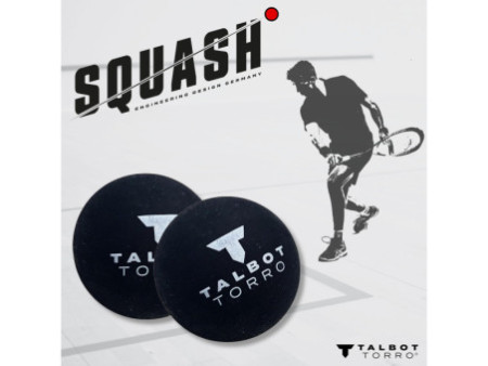 TALBOT torro Balle de squash, moyen, blister de 2, noir