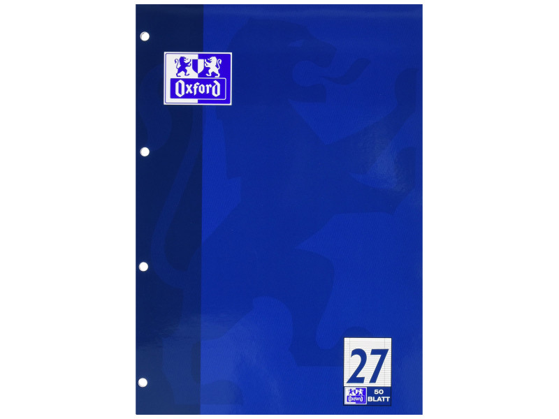 Oxford Cahier scolaire, A4, 100 pages, encollé en tête,