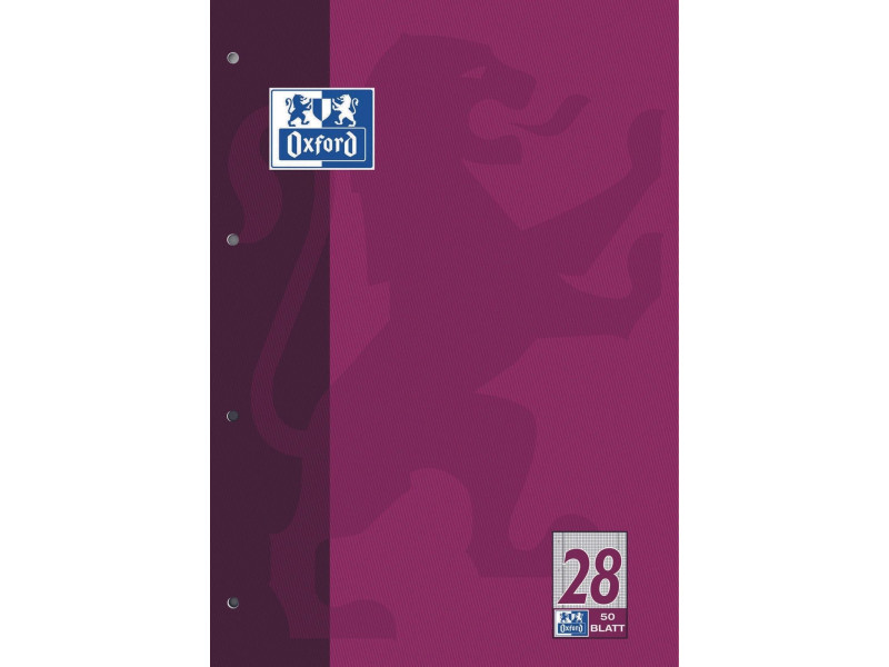 Oxford Cahier scolaire, A4, 100 pages, encollé en tête,