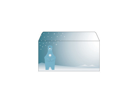 sigel Enveloppe à motif de Noël 'Rustic White', DL
