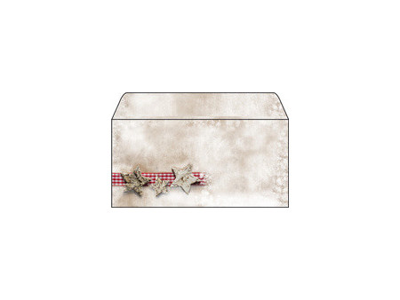 sigel Enveloppe à motif de Noël 'Rustic White', DL