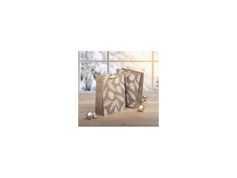sigel Sac cadeau pour bouteille Pine cones and pine branches
