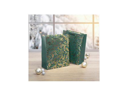 sigel Sac cadeau de Noël pour bouteille Golden Ornaments