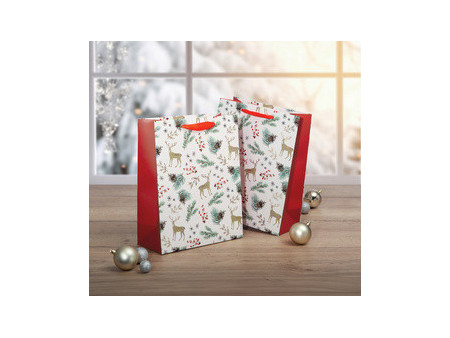sigel Sac cadeau de Noël 'Christmas Motifs Watercolor' petit