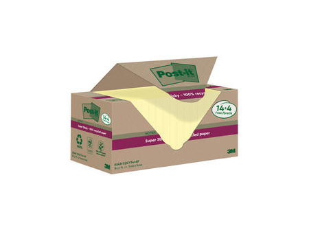 Post-it Bloc-notes super sticky Recycling Notes, jaune