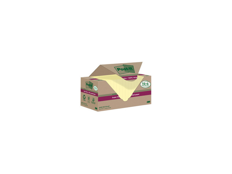 Post-it Bloc-notes super sticky Recycling Notes, jaune
