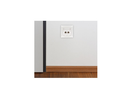 LogiLink Prise pour modules Keystone, 2 ports, blanc pur