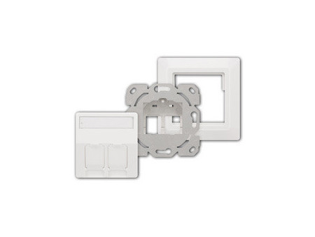 LogiLink Prise pour modules Keystone, 2 ports, blanc pur
