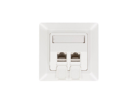 LogiLink Prise pour modules Keystone, 2 ports, blanc pur