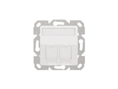 LogiLink Prise pour modules Keystone, 2 ports, blanc pur