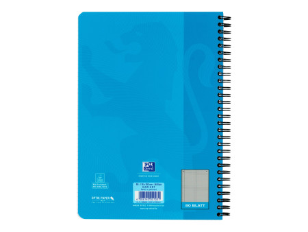 Oxford Cahier Touch, B5, quadrillé, 160 pages, bleu mer