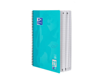 Oxford cahier Touch, A4+, ligné, 160 pages, bleu aqua