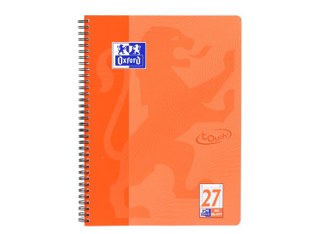Oxford Cahier Touch, A4+, ligné, 160 pages, corail