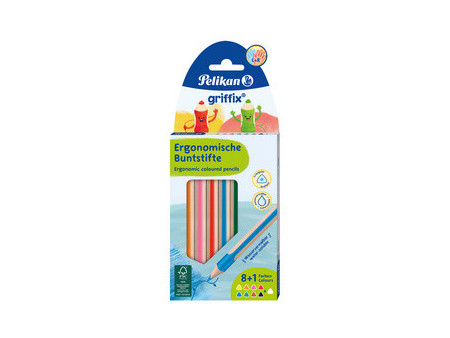 Pelikan Crayon de couleur triangulaire griffix, étui de 12