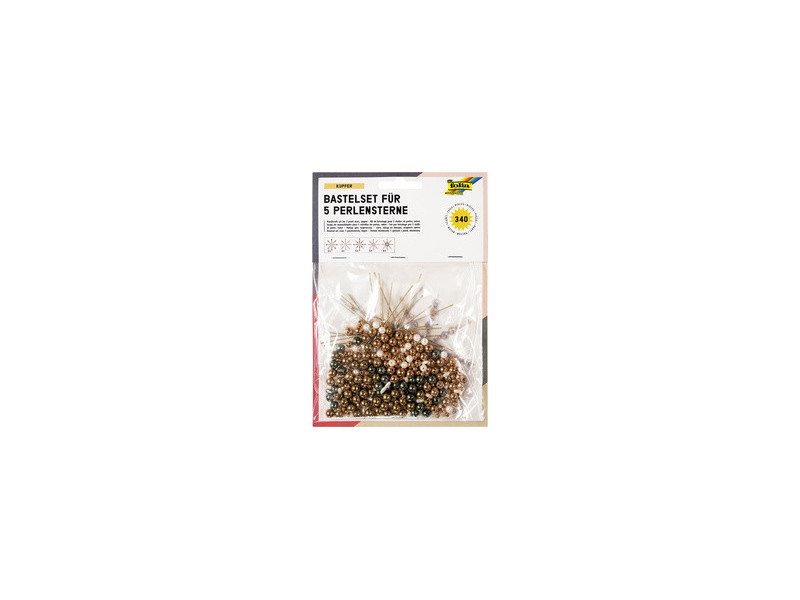 folia Kit d'étoiles en perles, 340 pièces, bleu/argent/blanc