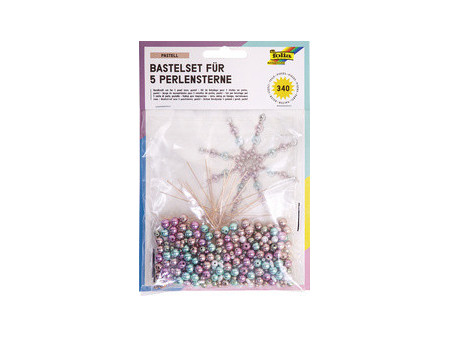 folia Kit d'étoiles en perles, 340 pièces, bleu/argent/blanc