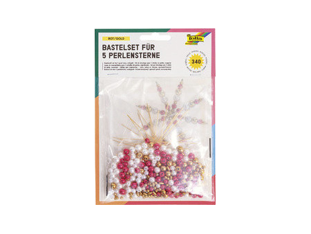 folia Kit d'étoiles en perles, 340 pièces, bleu/argent/blanc
