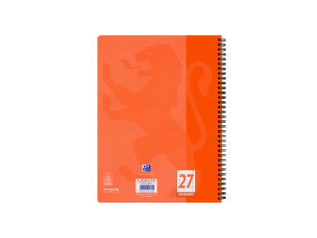 Oxford Cahier Touch, A4+, ligné, 160 pages, corail