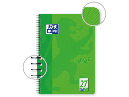Oxford Cahier Touch, A4+, ligné, 160 pages, vert herbe