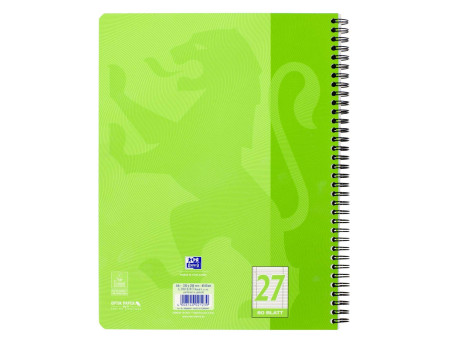 Oxford Cahier Touch, A4+, ligné, 160 pages, vert herbe