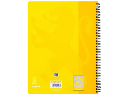 Oxford Cahier Touch, A4+, quadrillé, 160 pages, jaune soleil