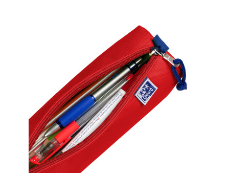 Oxford Trousse ronde, polyester, rond, grand, rouge