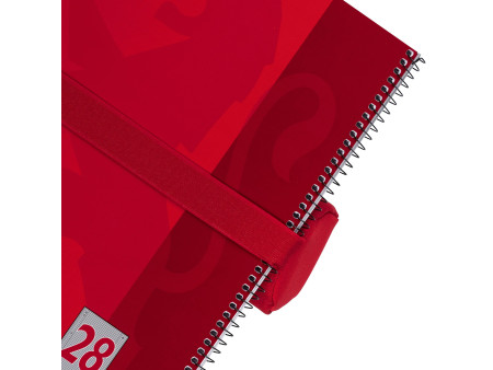 Oxford Trousse ronde, polyester, rond, grand, rouge