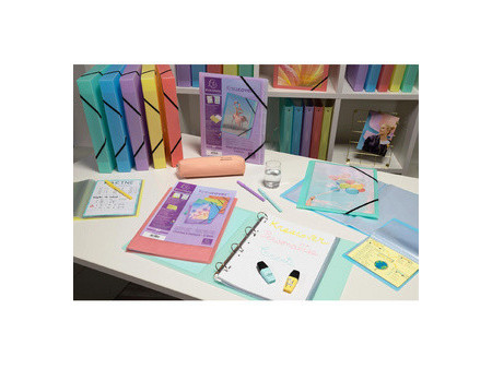 EXACOMPTA Chemise à élastique Kreacover Pastel, A4, PP