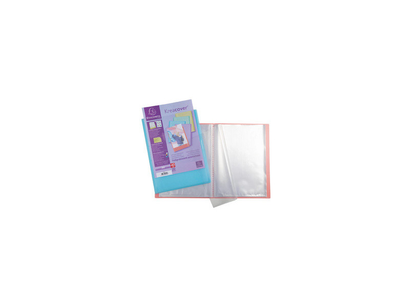 EXACOMPTA Protège-documents, A4, PP, 20 pochettes, assorti