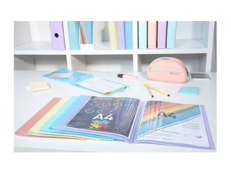 EXACOMPTA Protège-documents Chromaline 20 pochettes, assorti