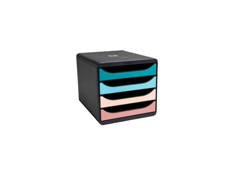 EXACOMPTA Module de classement BIG-BOX, 4 tiroirs, coloré