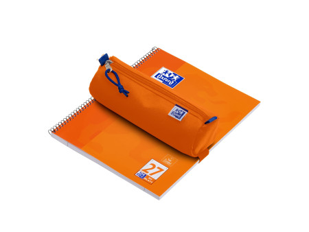Oxford Trousse ronde, polyester, rond, grand, orange