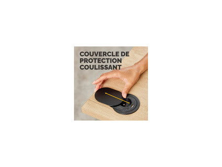 Fellowes Prise encastrée pour table Power Spot type E, blanc