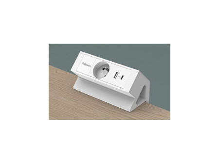Fellowes Multiprise de table Power Desk, type E, blanc