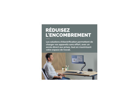 Fellowes Multiprise de table Power Desk, type E, blanc