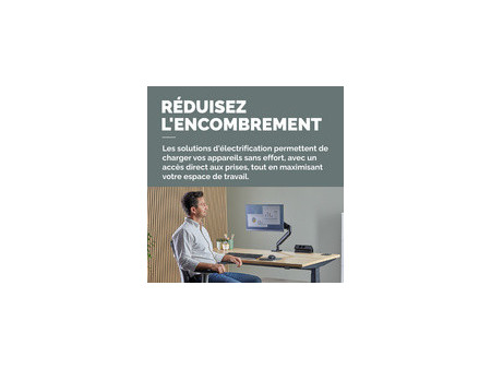 Fellowes Multiprise de table Power Desk 2, type E, blanc