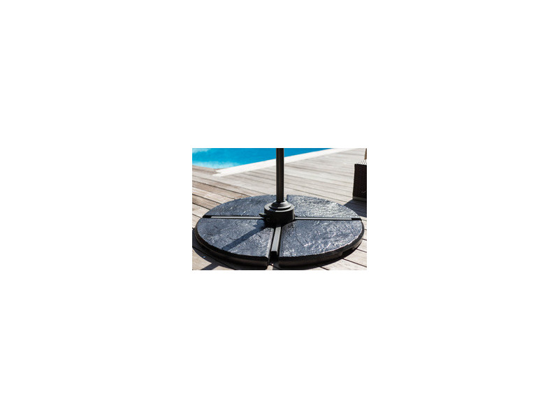 EDA Lest en béton pour parasol, 18 kg, gris foncé