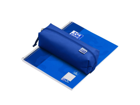 Oxford Trousse, polyester, rectangulaire, grand, bleu