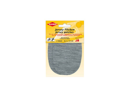 KLEIBER Patch thermocollant jersey, gris foncé chiné