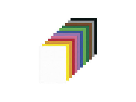 folia Carton de couleur A2, 180 g/m2, assorti en 12 couleurs