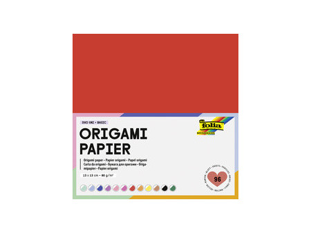 folia Feuille de papier origami Duo Uni, 80 g/m2, 190x190 mm