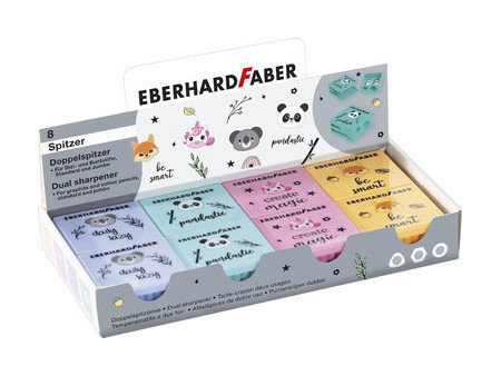 EBERHARD FABER Taille-crayon Animal, présentoir de 8
