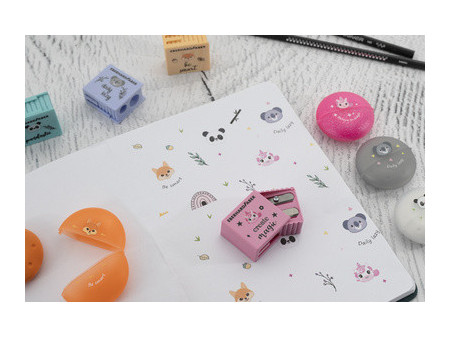 EBERHARD FABER Gomme en plastique Animal, présentoir de 8