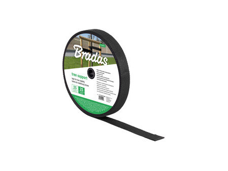 Bradas Bande de ligature pour arbres, PP, 25 mm x 25 m, noir