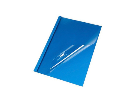 pavo Chemise à reliure thermique aspect cuir A4, 1,5mm, bleu