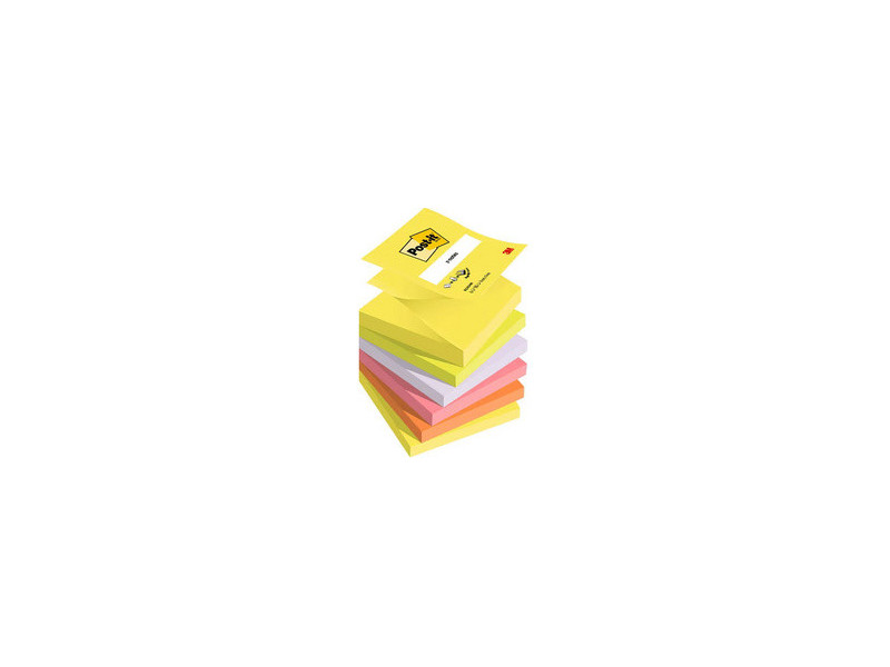 Post-it Bloc-notes adhésif z-notes, 76x76 mm, couleurs fluo