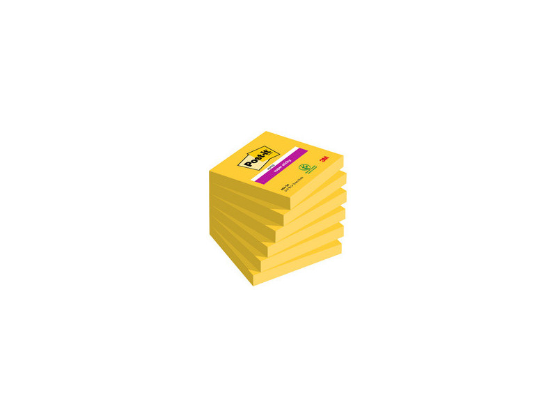Post-it Bloc-notes super sticky notes, 76x76 mm, ultrajaune