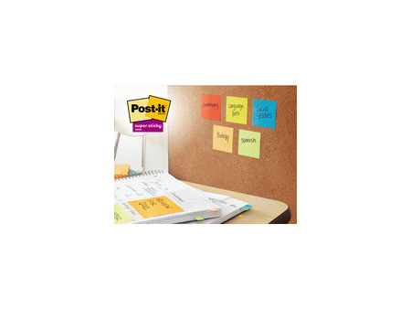 Post-it Bloc-notes super sticky notes, 76x76 mm, ultrajaune