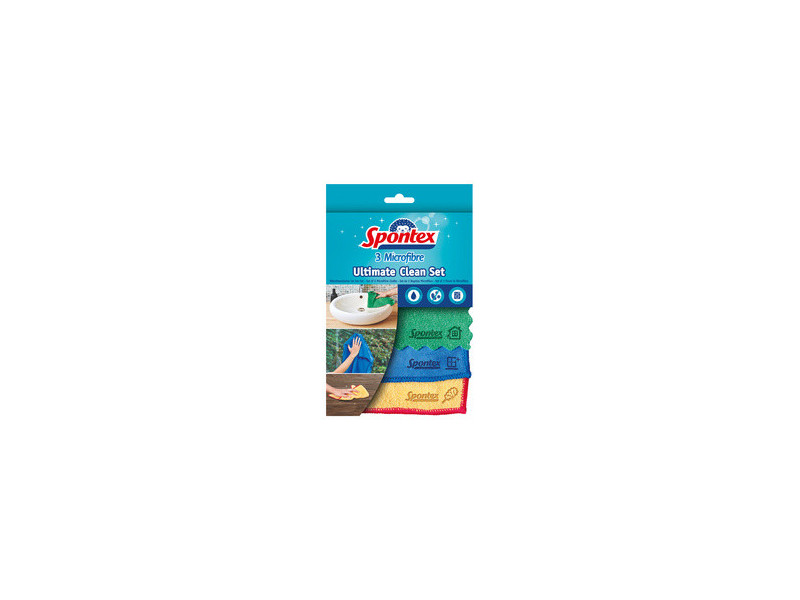 Spontex Chiffon microfibres Ultimate Clean, set de 3