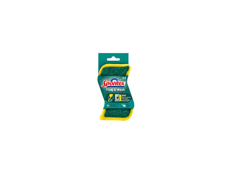 Spontex Éponge Flex & Wash, pack de 2